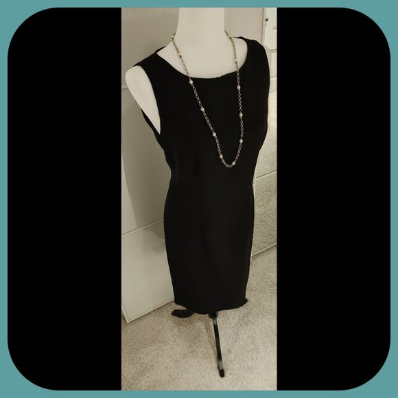 PIERRE CARDIN || Fully-Lined Sleeveless Sheath Dress (SIZE 8) - Picture 2 of 10